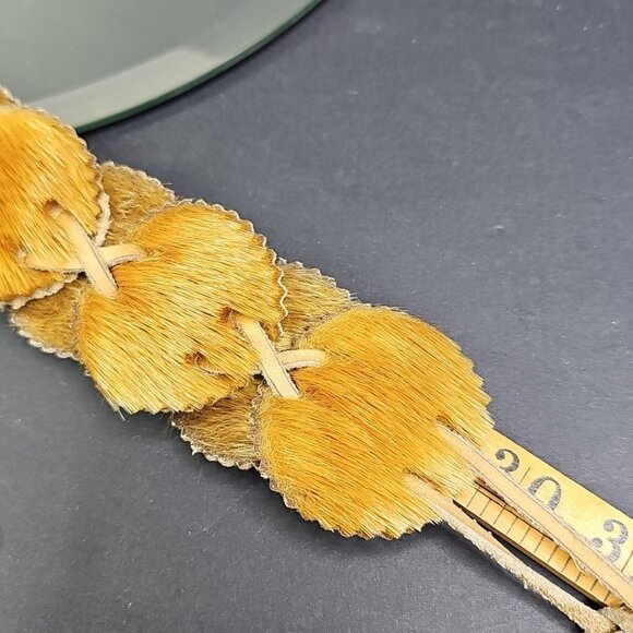 Vintage Deer Hair Belt Vintage Estimated 1950s To 1960s 30in To 36in Waist - Picture 9 of 9